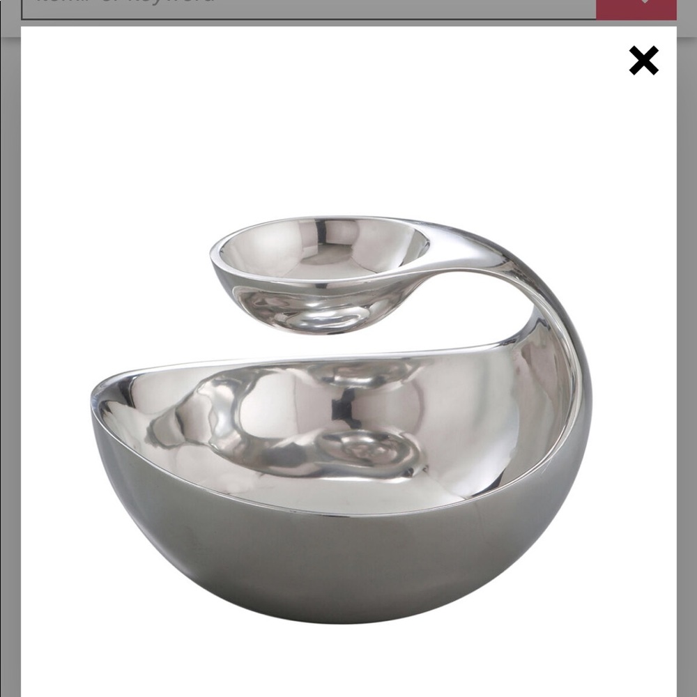 Nambe Scoop Chip and Dip Server